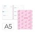 Agenda escolar liderpapel 26-27 espiral petite semana vista a5 bilingue 80g papel fsc rosa