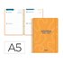 Agenda escolar liderpapel 26-27 espiral classic 2 dias pagina a5 bilingue 70g papel fsc naranja
