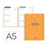 Agenda escolar liderpapel 26-27 espiral classic semana vista a5 bilingue 70g papel fsc naranja