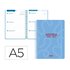 Agenda escolar liderpapel 26-27 espiral classic semana vista a5 bilingue 70g papel fsc azul