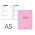 Agenda escolar liderpapel 26-27 espiral classic semana vista a5 bilingue 70g papel fsc rosa