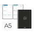 Agenda escolar liderpapel 26-27 espiral basic semana vista a5 bilingue 70g papel fsc negro