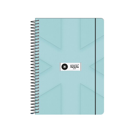 Agenda escolar antartik 26-27 espiral pack and go dia pagina 5+ bilingüe 80g papel fsc menta