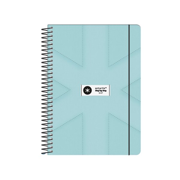Agenda escolar antartik 26-27 espiral pack and go dia pagina 5+ bilingüe 80g papel fsc menta