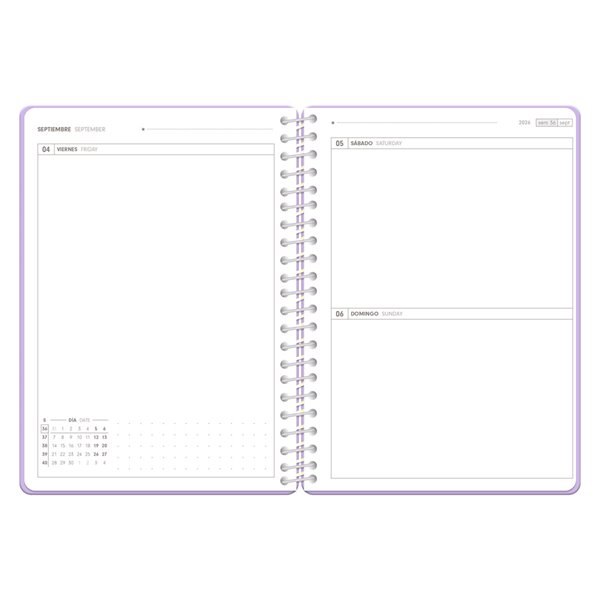 Agenda escolar antartik 26-27 espiral essentials dia pagina a5+ bilingue 80g papel fsc verde militar