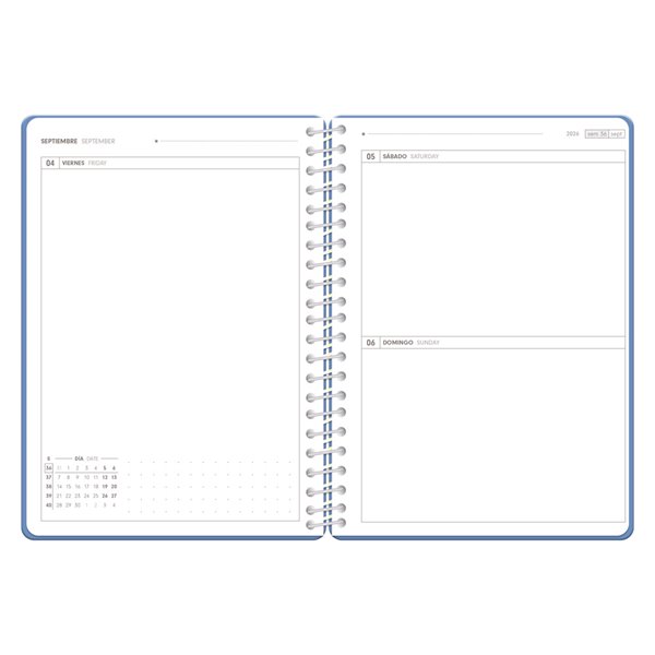 Agenda escolar antartik 26-27 espiral essentials dia pagina a5+ bilingue 80g papel fsc naranja