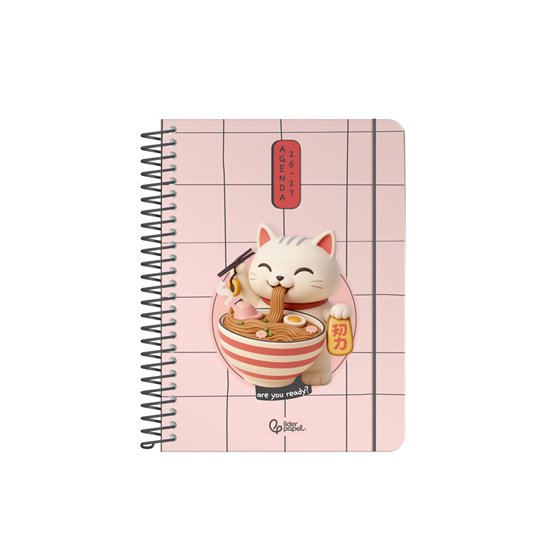 Agenda escolar liderpapel 26-27 espiral oriental semana vista a6+ bilingue 80g papel fsc gato