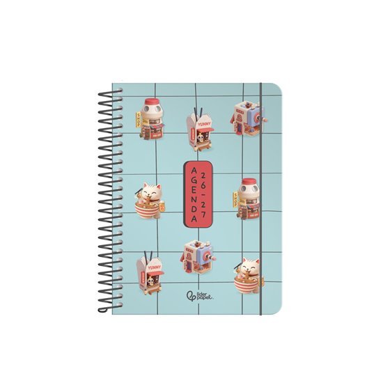 Agenda escolar liderpapel 26-27 espiral orietal dia pagina a6+ bilingue 80g papel fsc mix