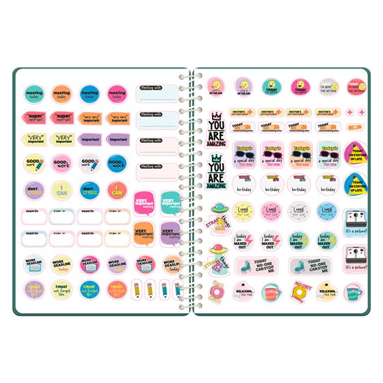 Agenda escolar liderpapel 26-27 espiral pattern dia pagina a6 bilingue 80g papel fsc cuadricula