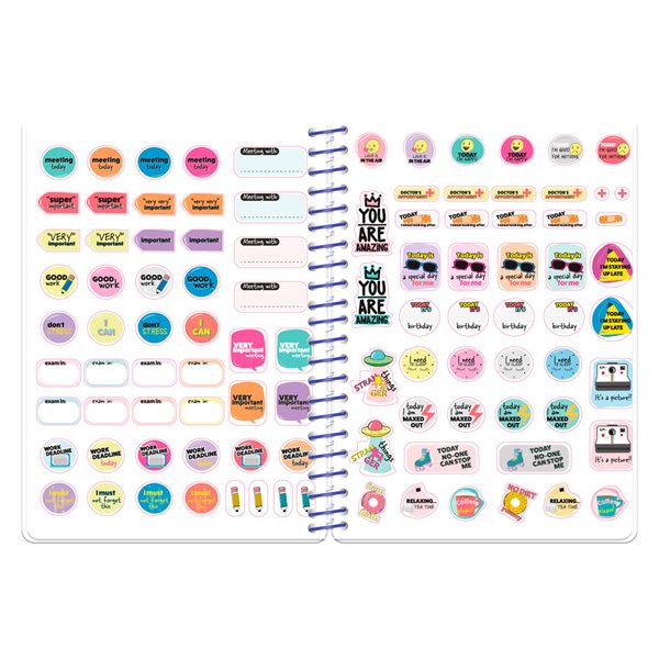 Agenda escolar liderpapel 26-27 espiral graphic dia pagina a5+ bilingue 80g papel fsc flow