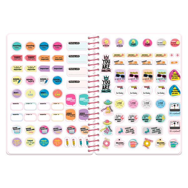 Agenda escolar liderpapel 26-27 espiral graphic dia pagina a5+ bilingue 80g papel fsc modo diva