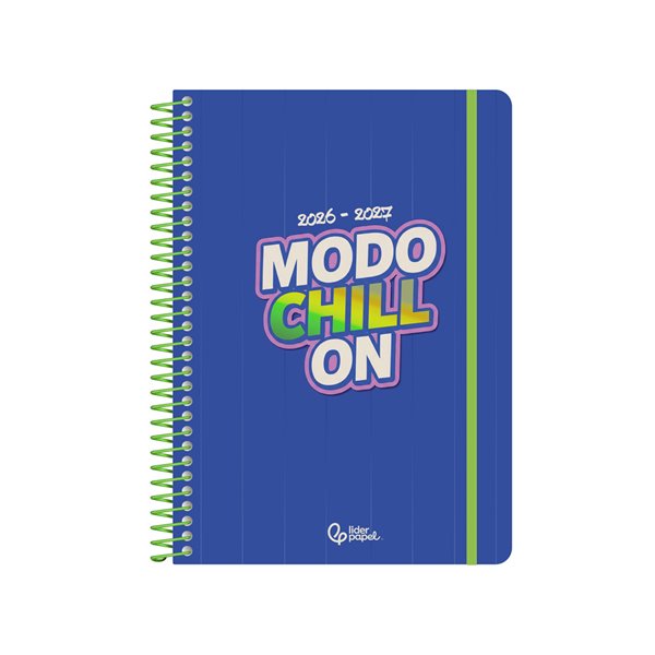 Agenda escolar liderpapel 26-27 espiral graphic dia pagina a5 bilingue 80g papel fsc chill