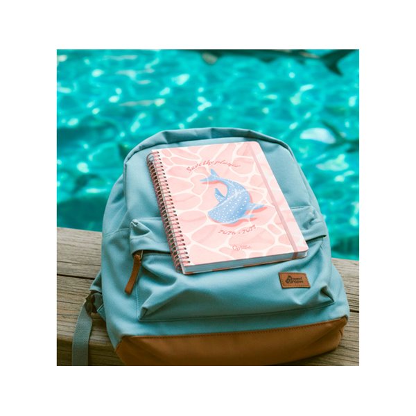 Agenda escolar liderpapel 26-27 espiral save planet dia pagina a5 bilingue 80g papel fsc rosa