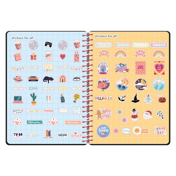 Agenda escolar liderpapel 26-27 espiral sports dia pagina a5 bilingue 80g papel fsc negro capibara