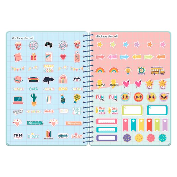 Agenda escolar liderpapel 26-27 espiral sports dia pagina a5 bilingue 80g papel fsc azul perro