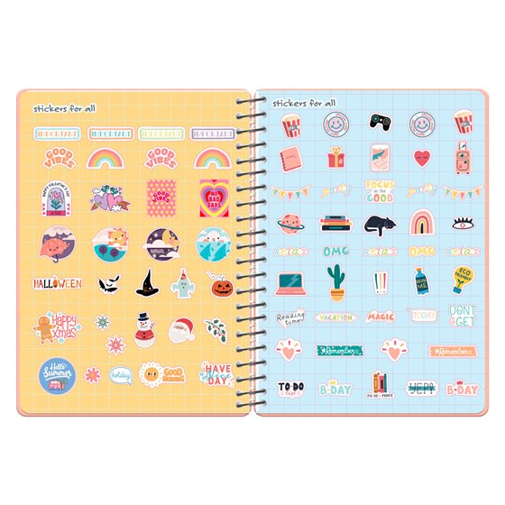 Agenda escolar liderpapel 26-27 espiral city rosa dia pagina a5 bilingue 80g papel fsc amarillo
