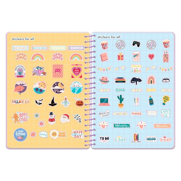 Agenda escolar liderpapel 26-27 espiral fantasy a dia pagina a5 bilingue 80g papel fsc azul fresas