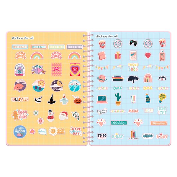 Agenda escolar liderpapel 26-27 espiral cottage dia pagina a5 bilingue 80g papel fsc rosa corazones