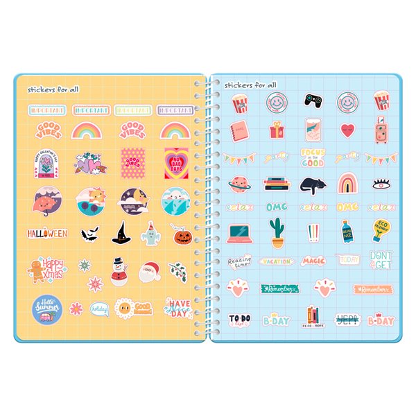 Agenda escolar liderpapel 26-27 espiral game on dia pagina a5 bilingue 80g papel fsc azul