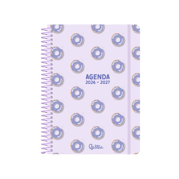 Agenda escolar liderpapel 26-27 espiral petite dia pagina a5 bilingue 80g papel fsc verde