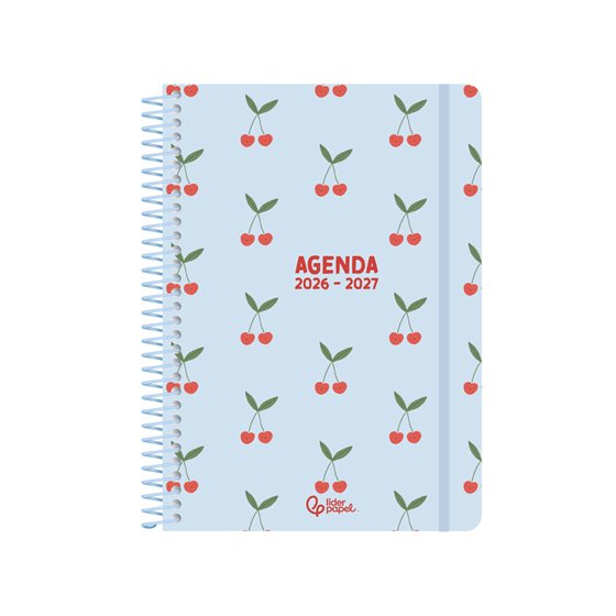 Agenda escolar liderpapel 26-27 espiral petite dia pagina a5 bilingue 80g papel fsc azul