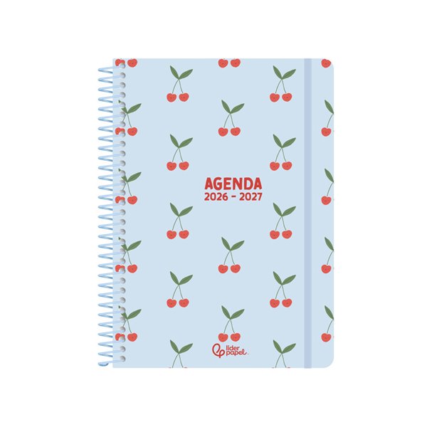 Agenda escolar liderpapel 26-27 espiral petite dia pagina a5 bilingue 80g papel fsc azul