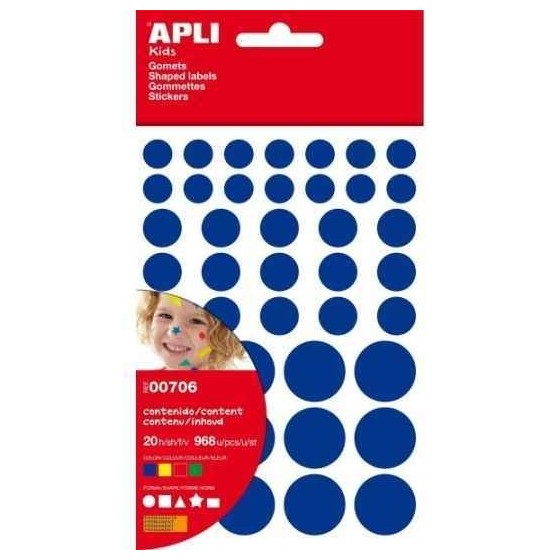 Gomets Figuras APLI 706 Sobre x20 Hojas