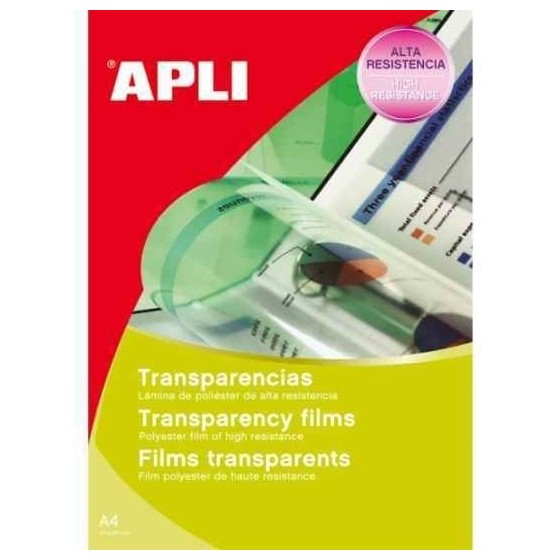 Transparencia APLI Fotocopiadora A4 Carga 1 a 1 Caja x100 Hojas