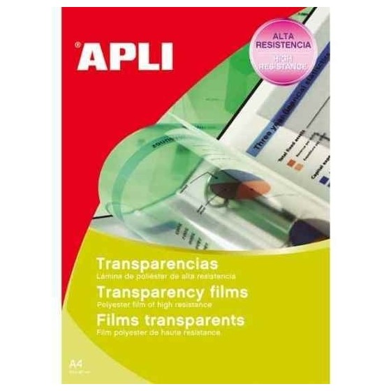 Transparencia APLI Impresora Inkjet A4 Caja x50 Hojas