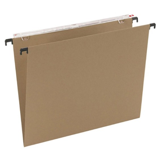 Carpeta Colgantes Visor Superior Largo Cartulina Folio Lomo V Kraft Grafoplás