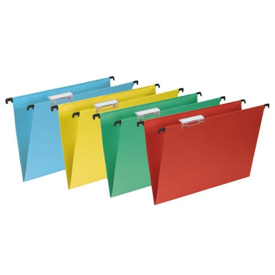 Pack 10 Carpeta Colgantes Visor Superior Corto Cartulina A4 Lomo V Verde Grafoplás