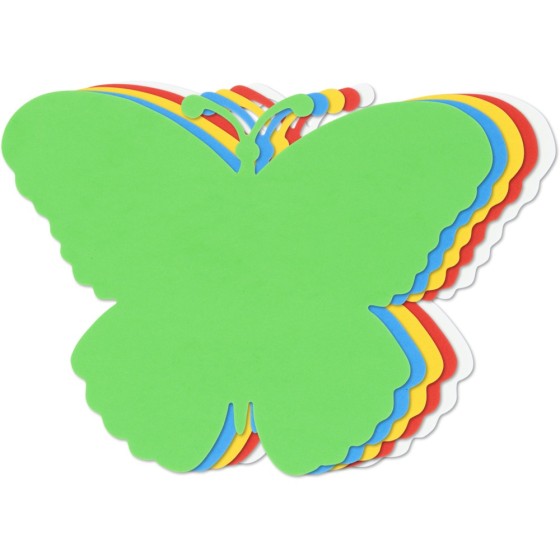 Pack 25 Figuras Goma Eva 2 mm Mariposa Colores Surtidos Fixo Kids