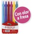 Pack 6 Boligrafos Soft Tinta Aceite Punta Retráctil 0.7 mm Colores Surtidos Fixo Kids