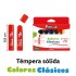 Caja 6 Témperas Sólidas Colores Surtidos 10 G Fixo Kids