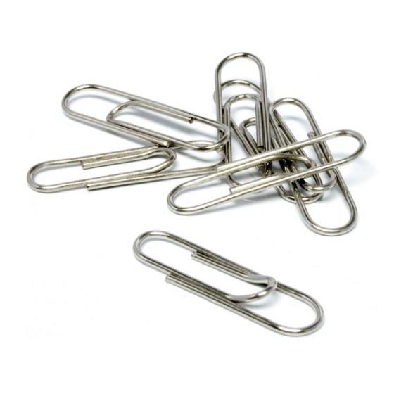 Caja 100 Clips Niquel Labiados 25 mm Kores