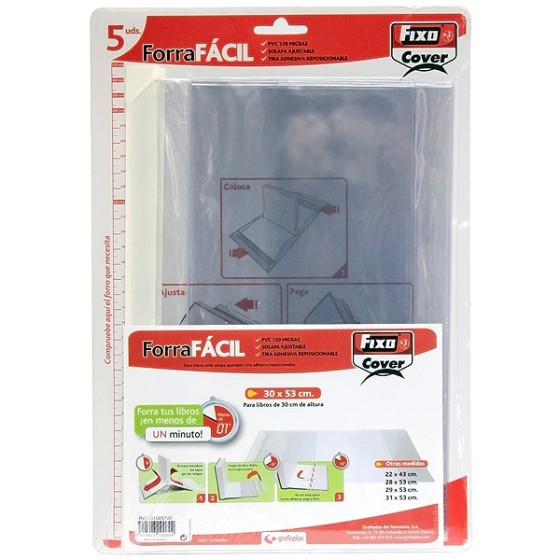Pack 5 Forros Ajustables Pvc 290X530mm Fixo