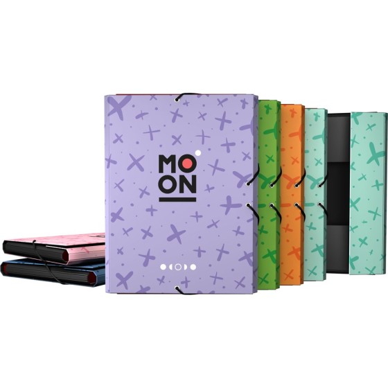 Carpeta Gomas Con 3 Solapas Colores Surtidos Fsc Moon Grafoplás