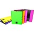 Carpeta Gomas Con 3 Solapas Papel Plastificado Soft Folio Colores Surtidos Fsc Unequal Fluor Grafoplás