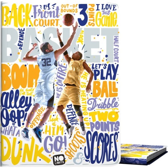 Carpeta Con Fundas  Poliplás PP Opaco Semirígido Folio 30 Fundas No Limits 17 Basket Grafoplás