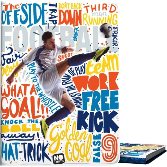 Carpeta Con Fundas  Poliplás PP Opaco Semirígido Folio 30 Fundas No Limits 17 Futbol Grafoplás