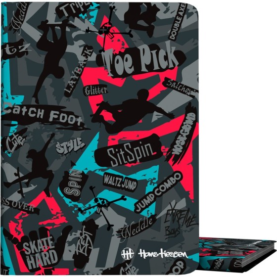 Carpeta Con Fundas  Poliplás PP Opaco Semirígido Folio 30 Fundas Hans  Skate Grafoplás