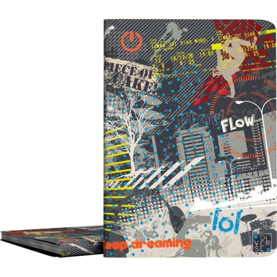 Carpeta Con Fundas  Poliplás PP Opaco Semirígido Folio 30 Fundas Diverse  City Grafoplás