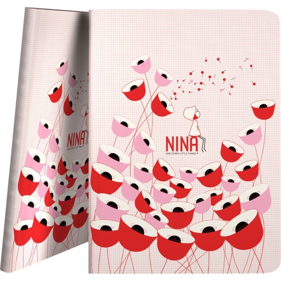 Carpeta Con Fundas  Poliplás PP Opaco Semirígido Folio 30 Fundas Nina  PoPPies Grafoplás