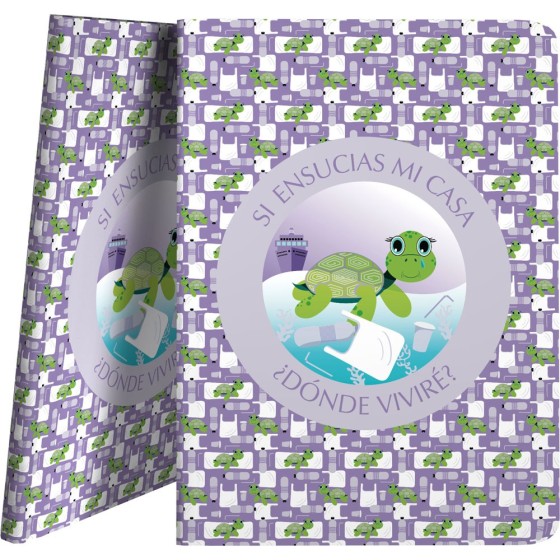 Carpeta Con 30 Fundas PP A4  Planet  Tortuga Grafoplás