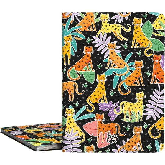 Carpeta Con 30 Fundas PP A4  Free Life  Leopard Grafoplás