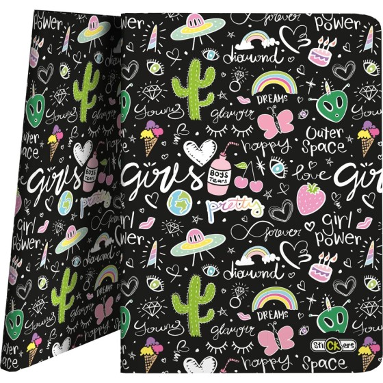 Carpeta Con 30 Fundas PP A4  Stickers  Crazy Space Grafoplás