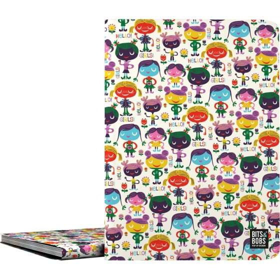 Carpeta Con 30 Fundas PP A4  Bits&Bobs  Hello Grafoplás