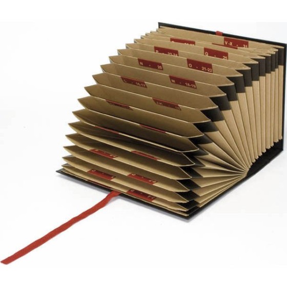 Clasificadores  Liso Cordón Tela 4º Negro Archivador Fuelle  Grafoplás