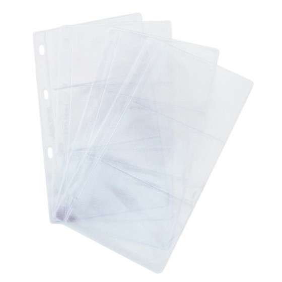 Bolsa 10 Fundas Portatarjetas Pvc Piel Naranja 110 Micras 4º 4 Taladros Transparente Grafoplás