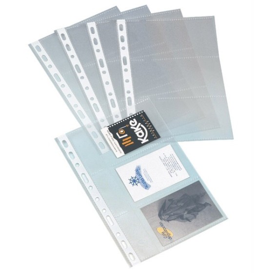 Bolsa 10 Fundas Portatarjetas PP Lomo Reforzado 4º 11 Taladros Transparente Grafoplás